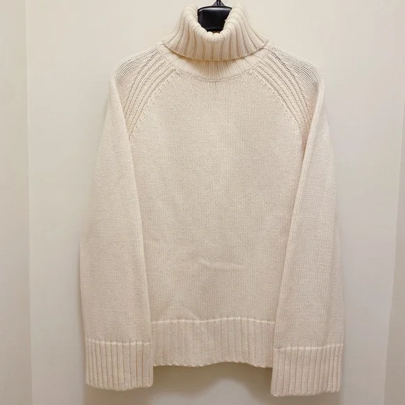 Joseph London Ivory Cream Wool Long Sleeve Turtleneck Knit Sweater Net-A-Porter - Picture 2 of 8